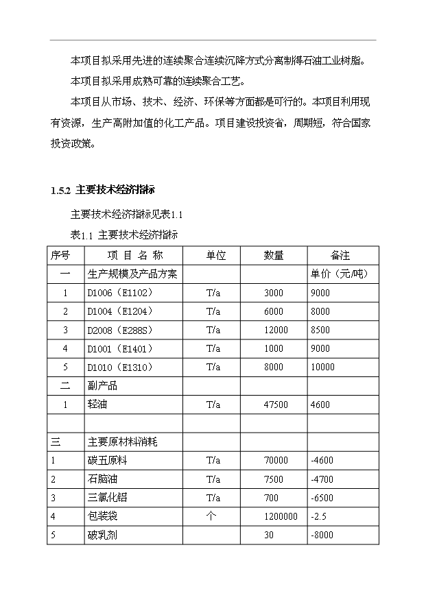 （項目成果）3萬噸石油樹脂項目可行性論證申報材料（華經縱橫）第9頁