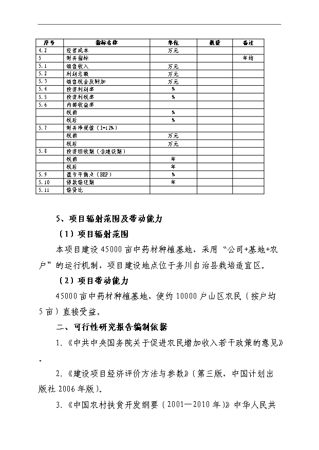 （項目成果）4萬畝中藥材規范化種植及加工項目可行性論證申報材料（華經縱橫）第3頁