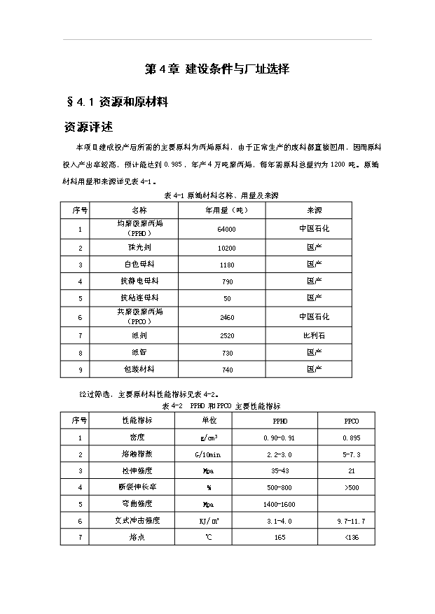 （項目成果）4萬噸聚丙烯高分子材料生產線項目可行性論證申報材料（華經縱橫）