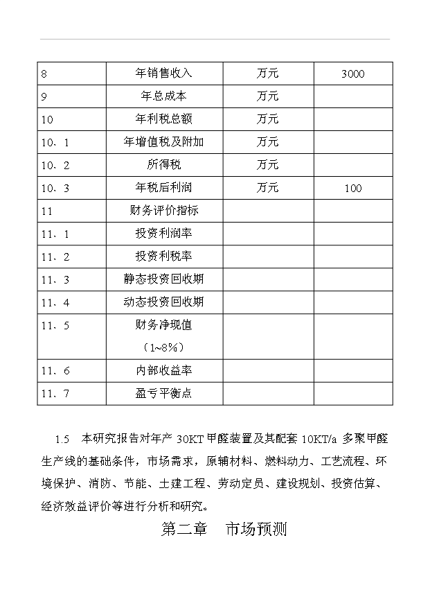 （項目成果）30KTa37甲醛工程項目可行性論證申報材料（華經縱橫）