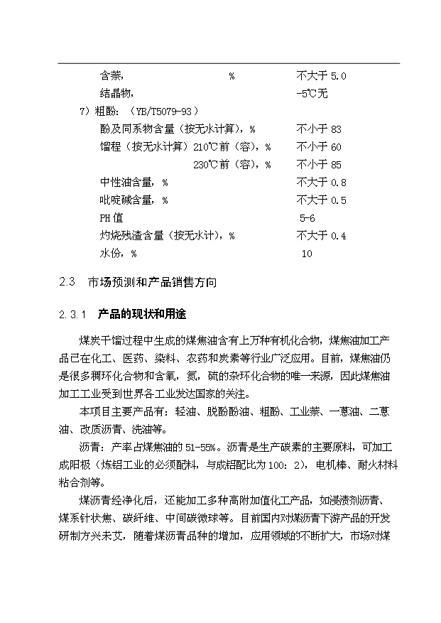 （項目成果）30萬噸煤焦油深加工項目可行性論證申報材料（華經縱橫）