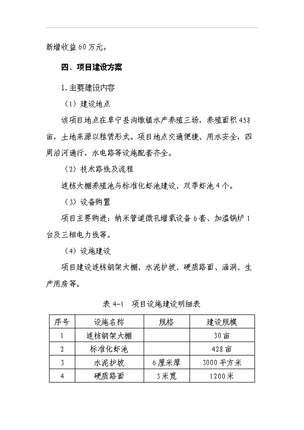 （項目成果）4百噸南美白對蝦養殖改擴建項目可行性論證申報材料（華經縱橫）