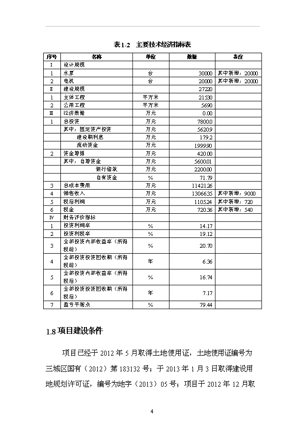 （項目成果）3萬臺新型高效節能水泵和2萬臺工業電機搬遷擴能項目可行性論證申報材料（華經縱橫）第10頁