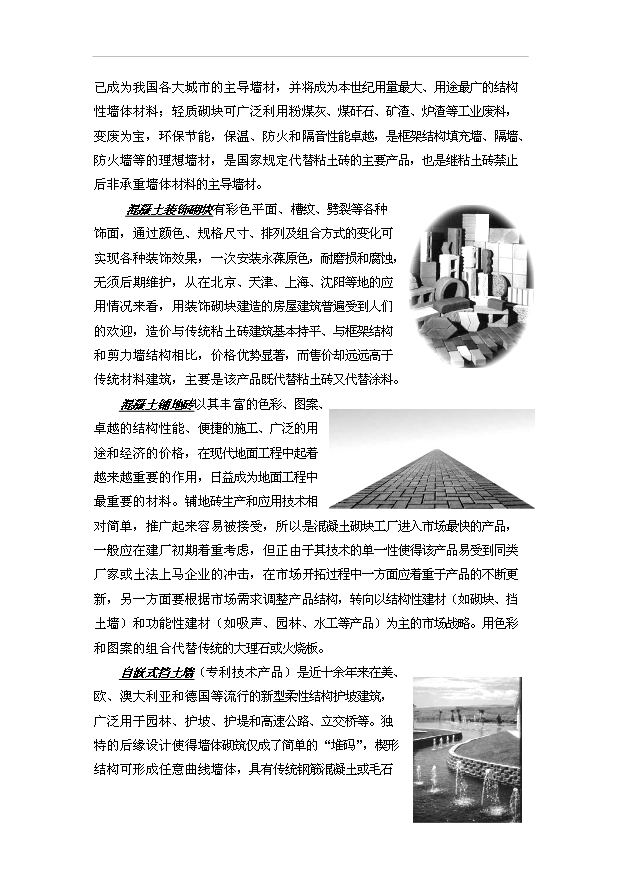 （項目成果）40萬m3混凝土砌塊系列產品美國貝賽爾全自動生產線項目可行性論證申報材料(環評)（華經縱橫）