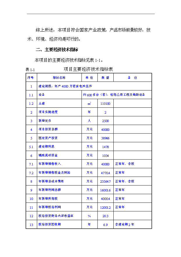 （項目成果）4千萬套家電沖壓件項目可行性論證申報材料（華經縱橫）