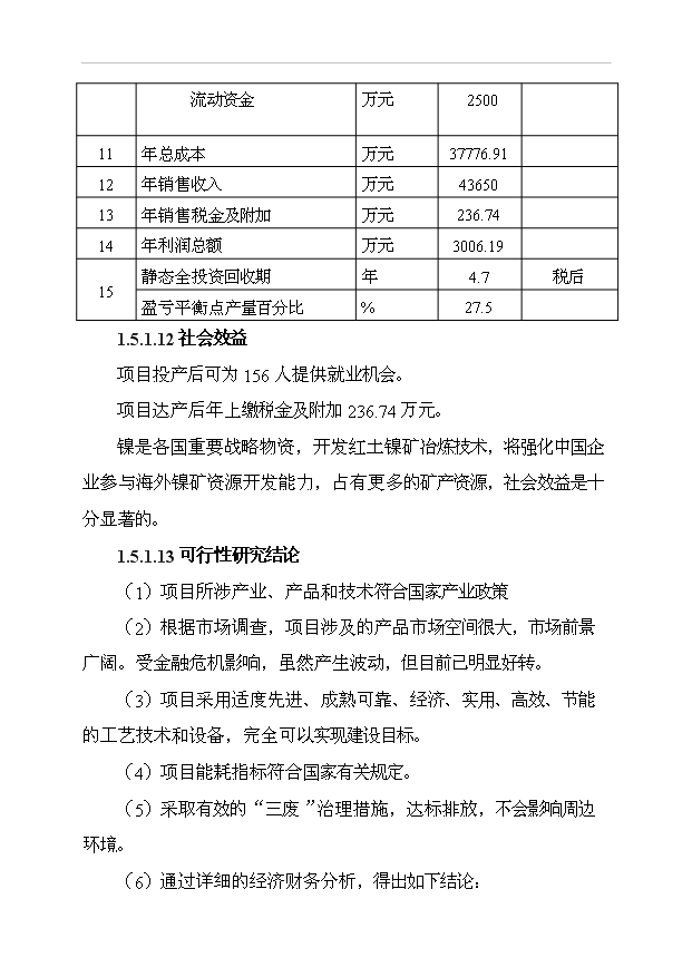 （項目成果）3萬噸鎳鐵合金生產線項目可行性論證申報材料（華經縱橫）