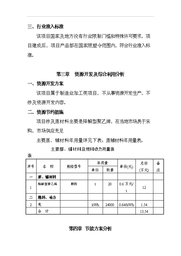 （項目成果）40萬袋環保塑料制品項目可行性論證申報材料（華經縱橫）第8頁