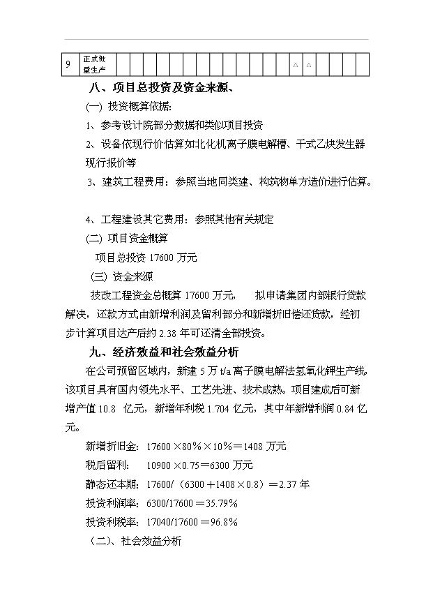 （項目成果）5.6萬噸氫氧化鉀技改項目可行性論證申報材料（華經縱橫）