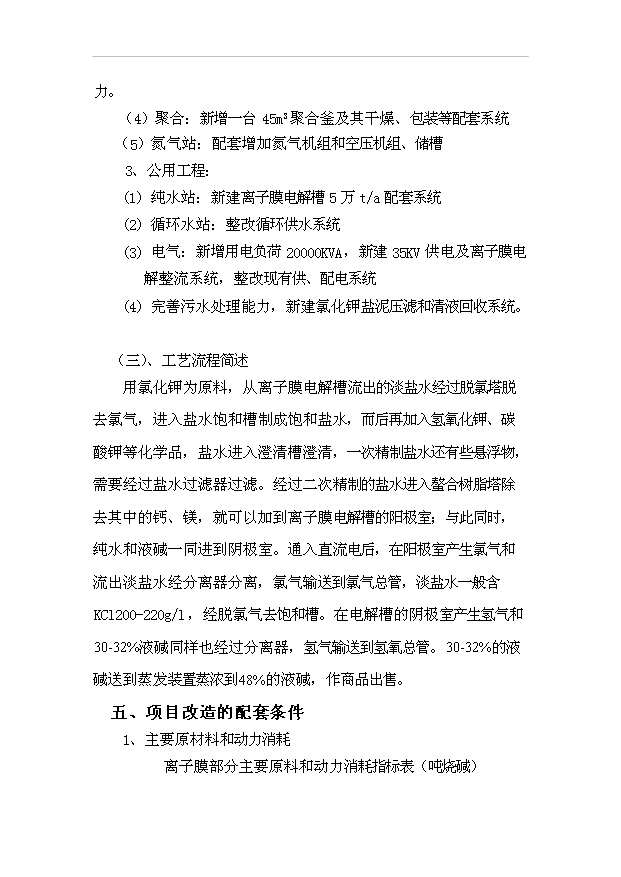 （項目成果）5.6萬噸氫氧化鉀技改項目可行性論證申報材料（華經縱橫）