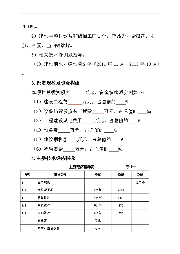 （項目成果）45千畝中藥材種植及加工項目可行性論證申報材料（華經縱橫）第2頁