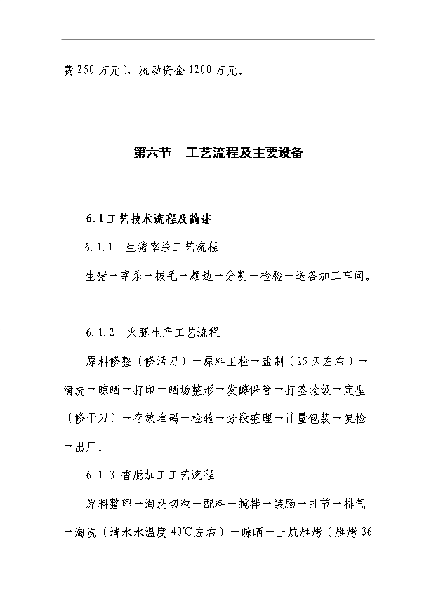 （項目成果）50萬只火腿5百噸腌臘制品項目可行性論證申報材料（華經縱橫）第11頁