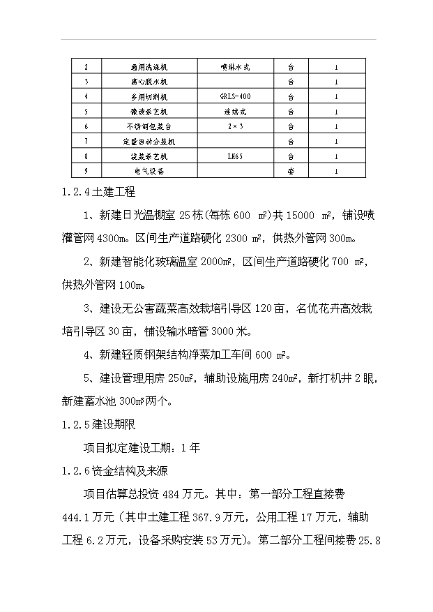 （項目成果）4百畝無公害蔬菜花卉種植基地項目可行性論證申報材料（華經縱橫）