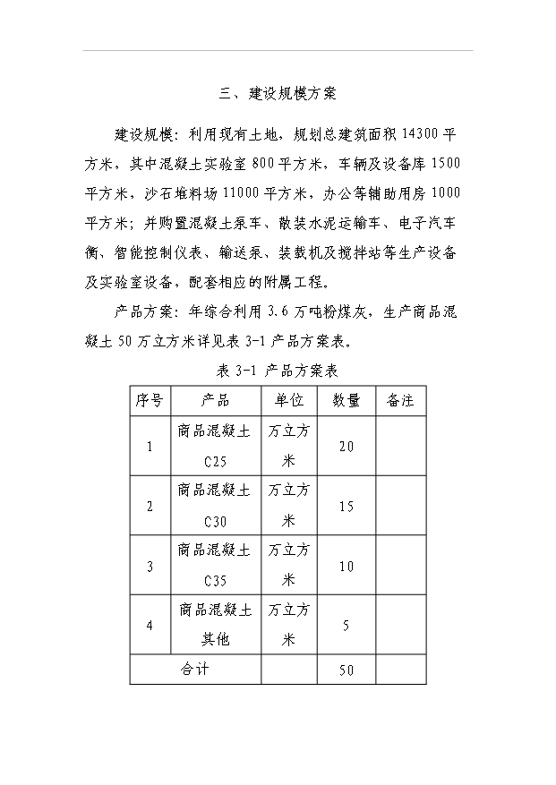 （項目成果）50萬立方米混凝土攪拌站粉煤灰綜合利用項目可行性論證申報材料（華經縱橫）第14頁