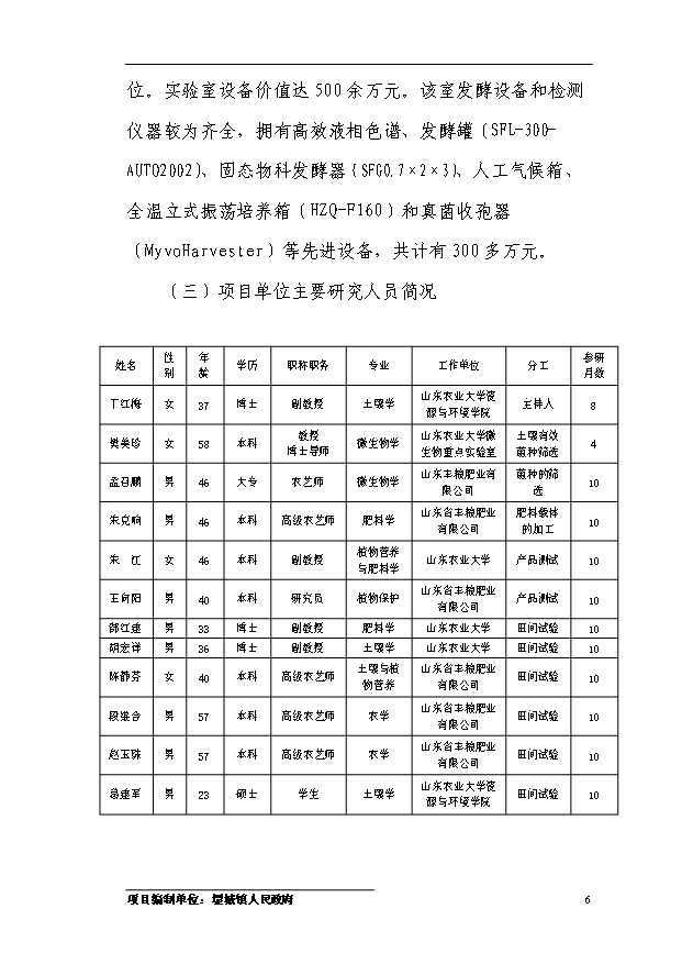 多菌種環保高效生物微肥生產項目54頁項目可研報告（4）第9頁