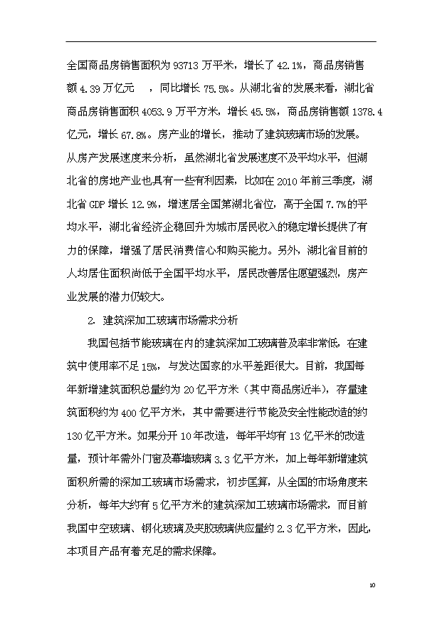 （項目成果）50萬M2鋼化玻璃項目可行性論證申報材料（華經縱橫）