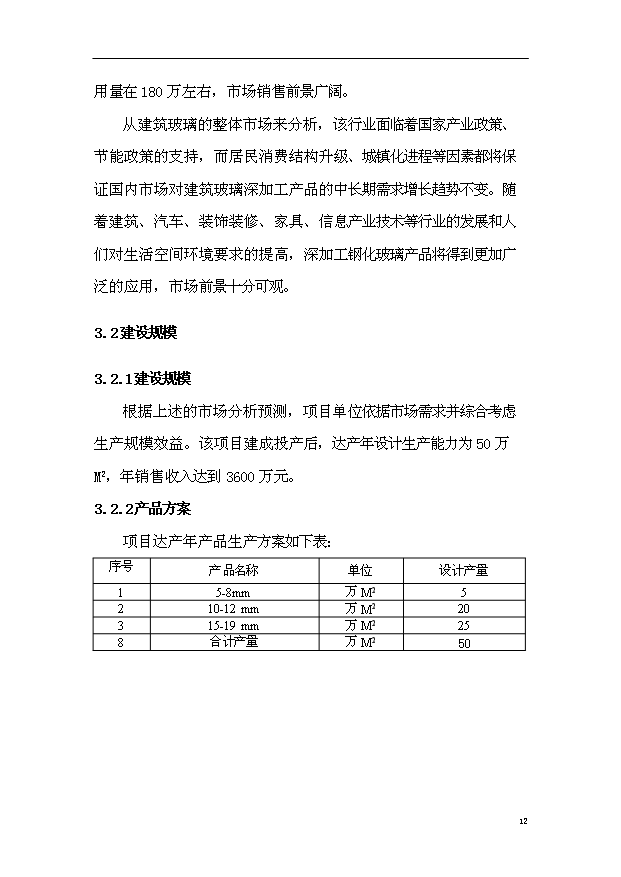 （項目成果）50萬M2鋼化玻璃項目可行性論證申報材料（華經縱橫）