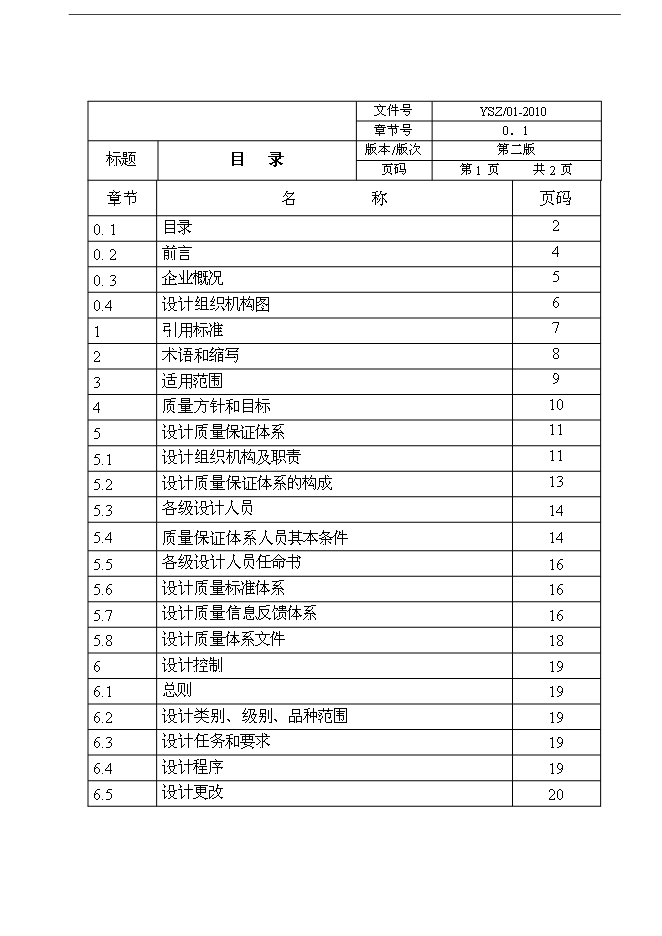 D級壓力容器設計質量保證手冊第2頁