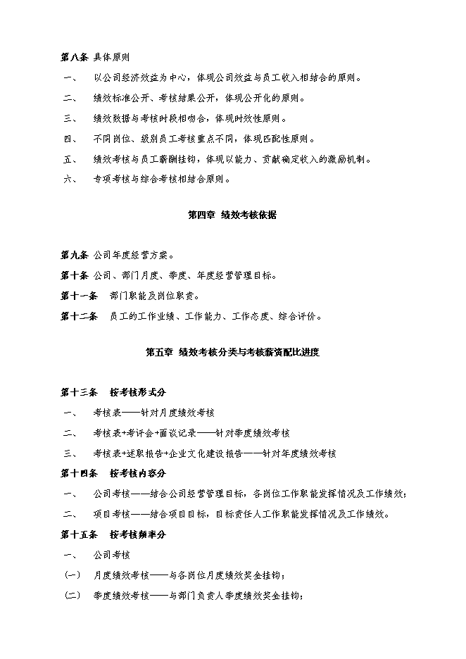 萬科集團房地產公司績效考核制度管理資料_制度匯編第5頁