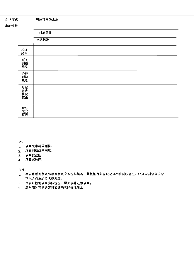 萬科集團公司企業項目拓展管理流程管理資料_制度匯編