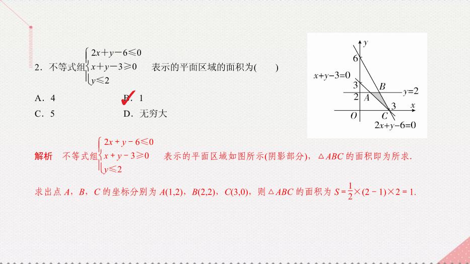 2017高考數學一輪復習第七章不等式7.3簡單的線性規劃課件理PPT文檔（        21頁）第10頁