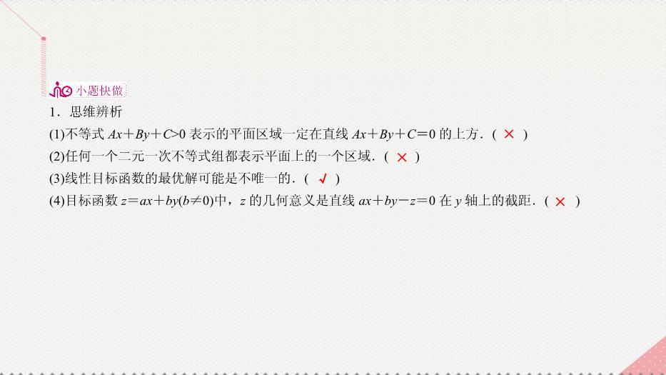2017高考數學一輪復習第七章不等式7.3簡單的線性規劃課件理PPT文檔（        21頁）第9頁