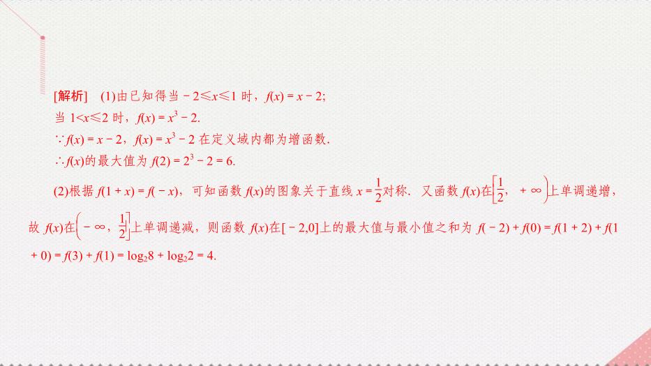 2017高考數學一輪復習第二章函數的概念及其基本性質2.2.2函數的最值課件理PPT文檔（定稿）第12頁