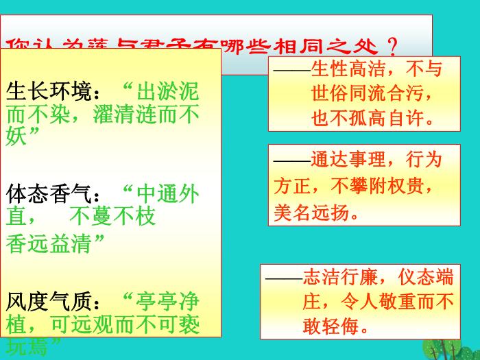 八年級語文上冊第五單元22《愛蓮說》課件新人教版PPT文檔（        25頁）第9頁