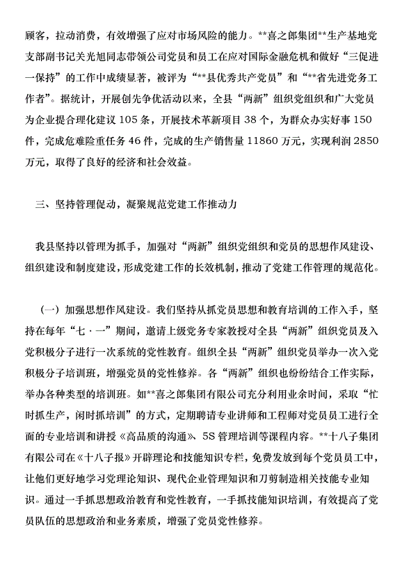 在全縣非公黨建現場會上總結講話第6頁