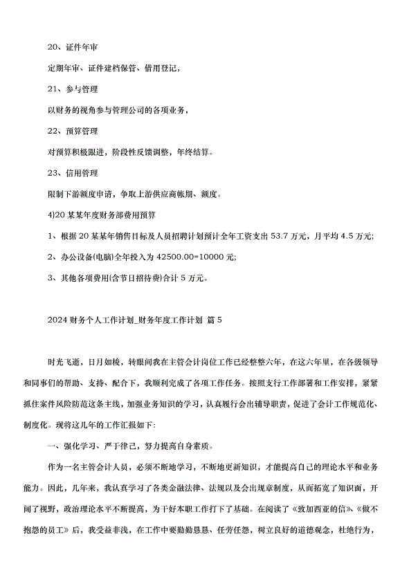 2024財務個人工作計劃第12頁