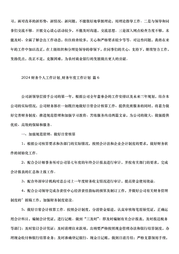 2024財務個人工作計劃第14頁