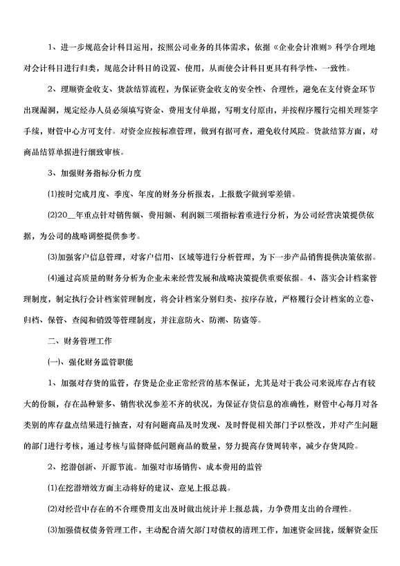 2024財務個人工作計劃第2頁
