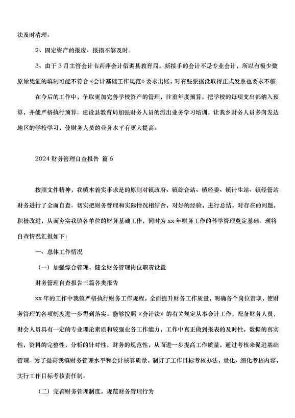 2024財務管理自查報告（34篇）第13頁