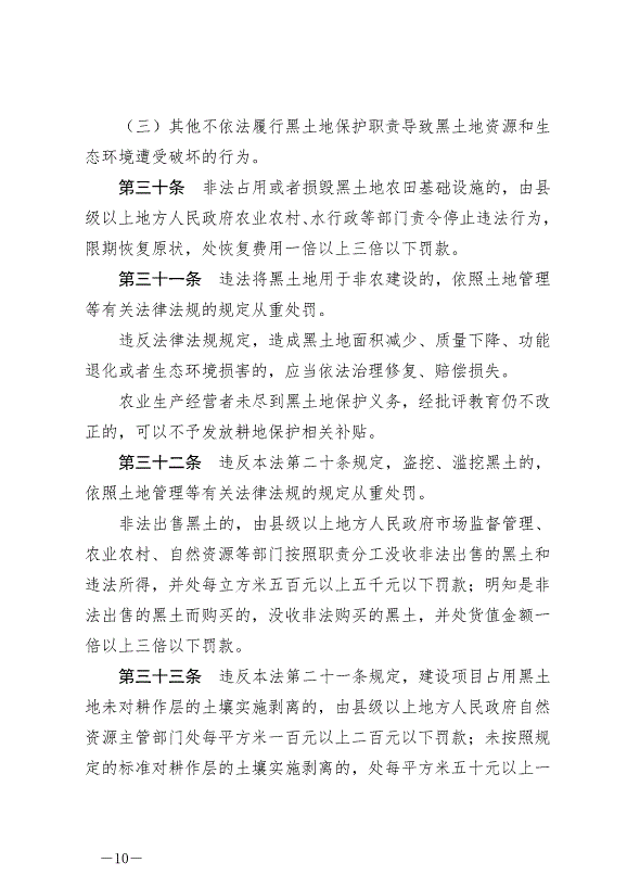《中華人民共和國黑土地保護法》最新版2022年8月1日生效第10頁