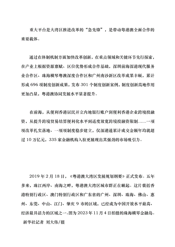 （領導發言）粵港澳大灣區續寫“春天故事”黨課講稿預覽圖（8）