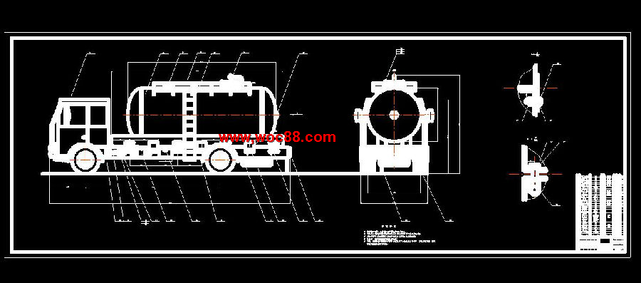 HQ5160G+LPG運輸罐車改裝設計【畢業設計全套圖紙】