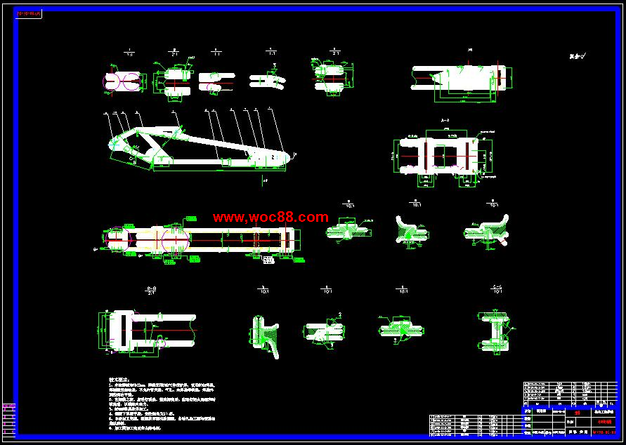 （全套CAD）挖掘機工作機構的設計（終稿）CAD截圖05
