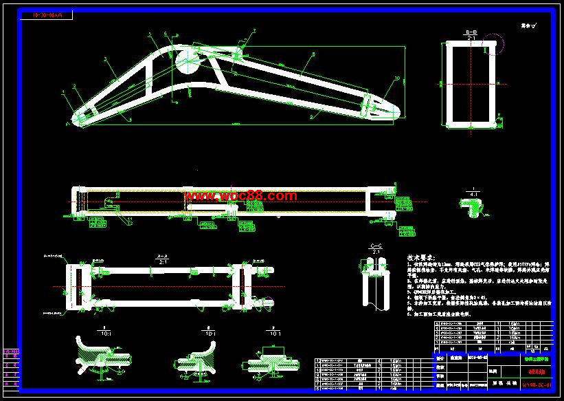 （全套CAD）挖掘機工作機構的設計（終稿）CAD截圖03