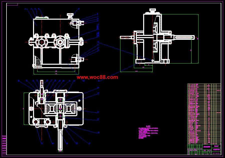 （全套CAD）木材刀具切削試驗臺增速機構設計（終稿）CAD截圖01