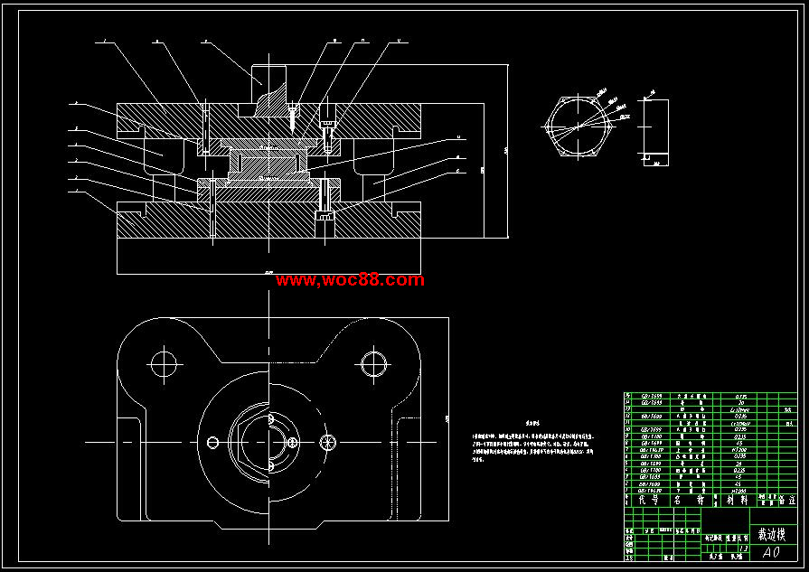 （全套CAD）汽車配件輪邊防塵罩沖壓模具設計（終稿）CAD截圖02