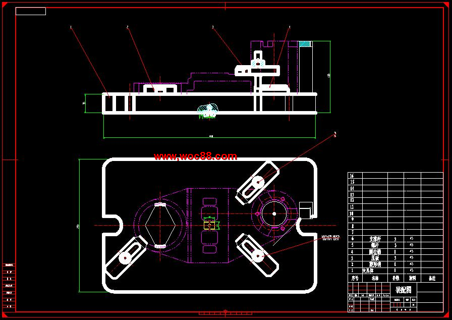 （全套CAD）撥叉軸承座加工工藝及銑面夾具設計（終稿）CAD截圖01