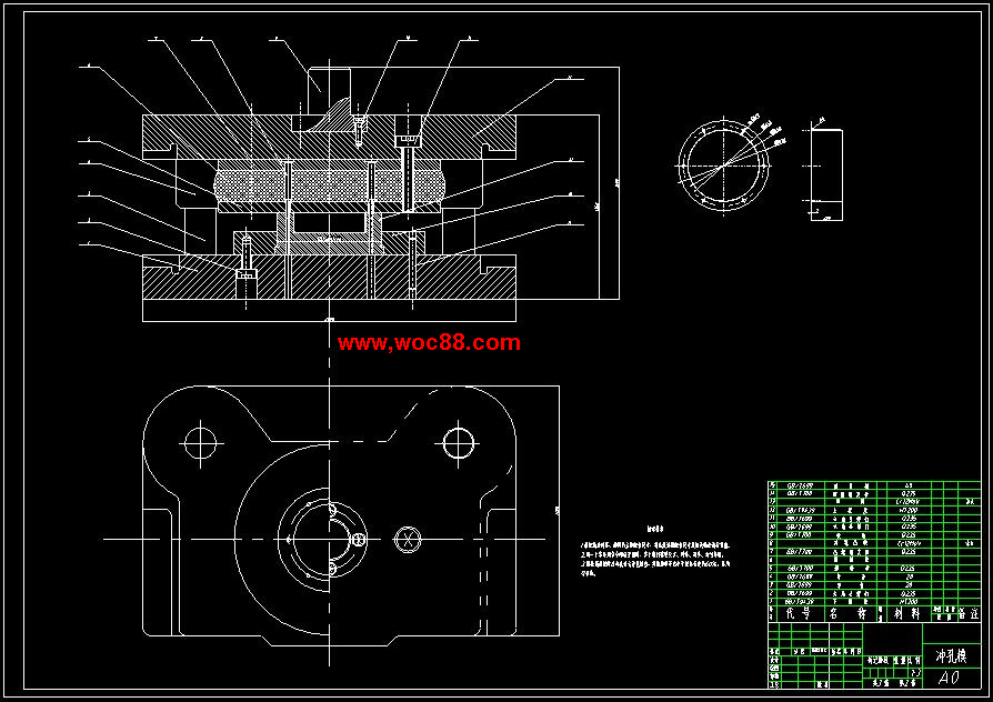 （全套CAD）汽車配件輪邊防塵罩沖壓模具設計（終稿）CAD截圖03