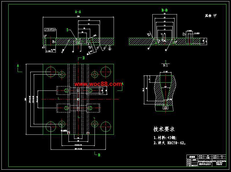 （全套CAD）汽車鎖扣蓋注塑模具設計（終稿）CAD截圖06