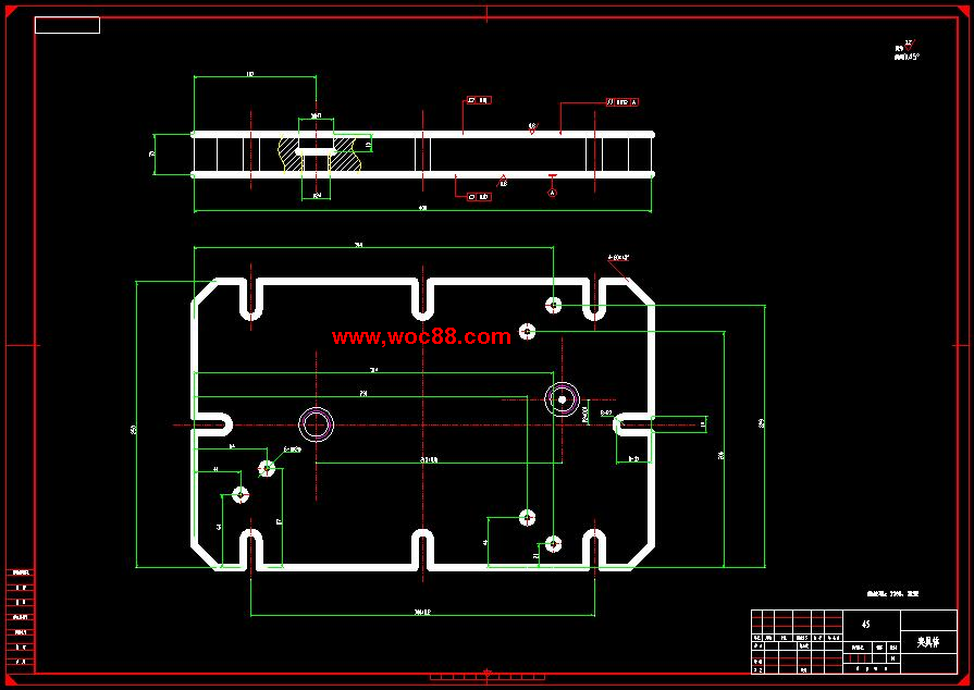 （全套CAD）撥叉軸承座加工工藝及銑面夾具設計（終稿）CAD截圖04