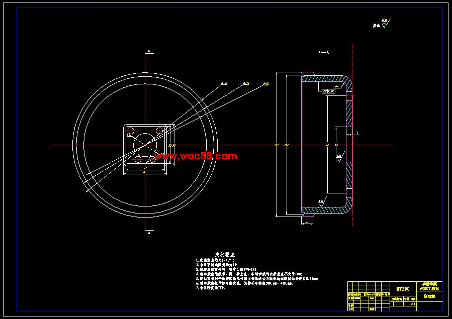（全套CAD）捷達轎車制動器設計（終稿）CAD截圖03