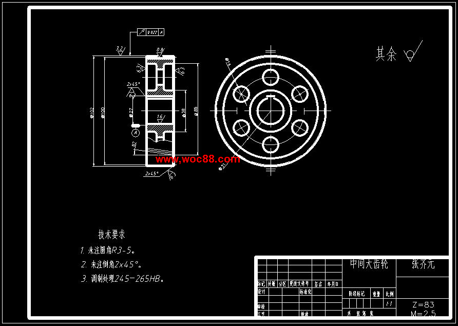 （全套CAD）木材刀具切削試驗臺進給機構設計（終稿）CAD截圖07