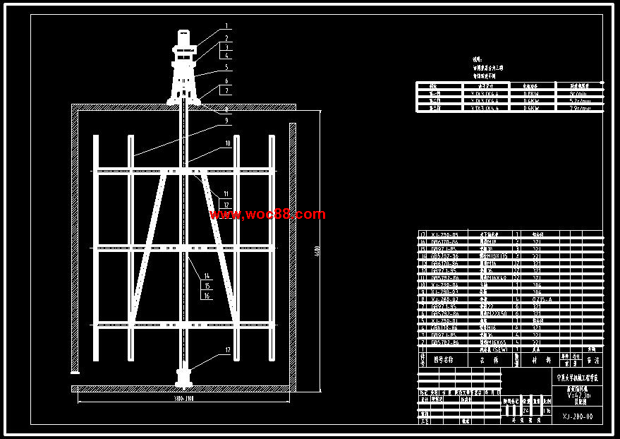 （全套CAD）攪拌器的設計（終稿）CAD截圖01