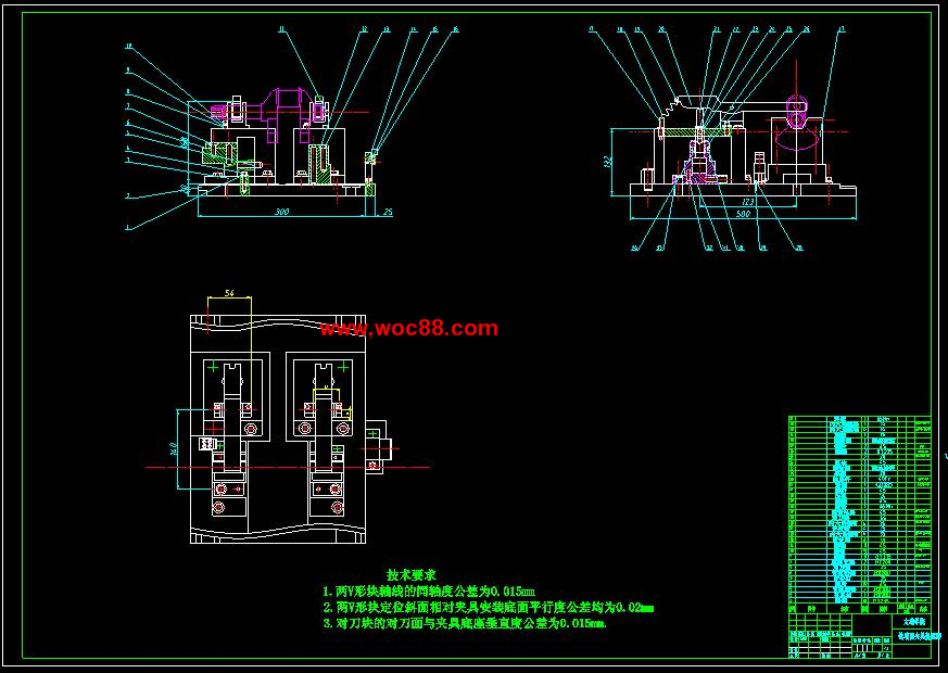 （全套CAD）曲軸工藝規程設計及系列夾具設計（終稿）CAD截圖01