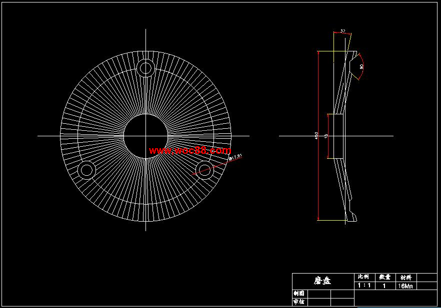 （全套CAD）新型磨粉磨漿機的設計與研究（終稿）CAD截圖03