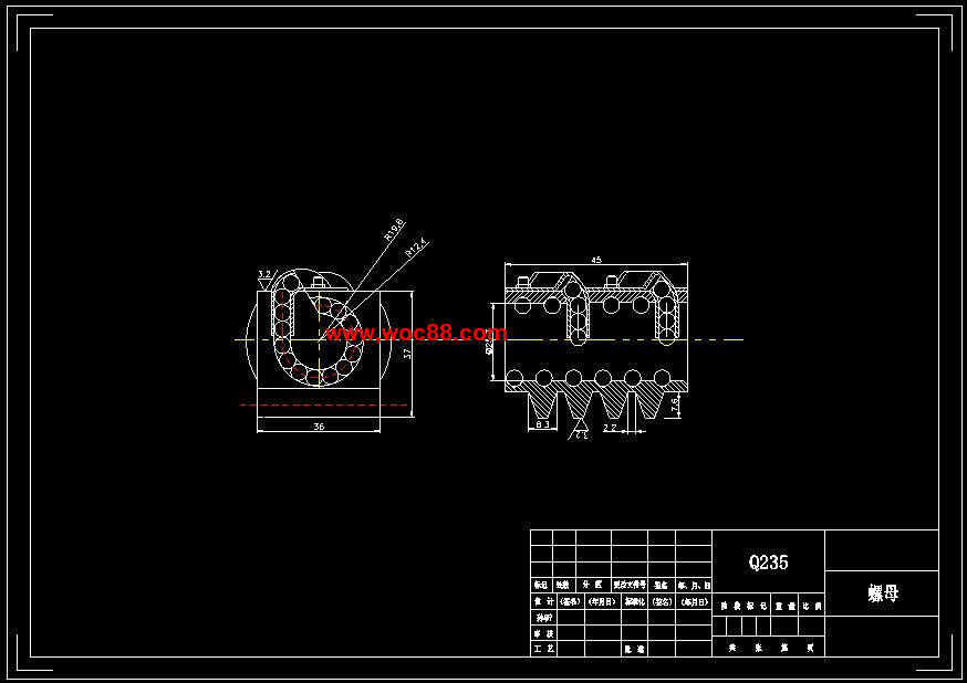 （全套CAD）汽車循環球式轉向器設計（終稿）CAD截圖05