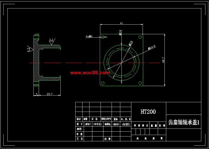 （全套CAD）汽車循環球式轉向器設計（終稿）CAD截圖06